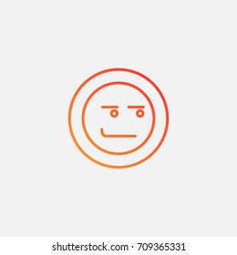 Smile icon.gradient illustration isolated vector sign symbol