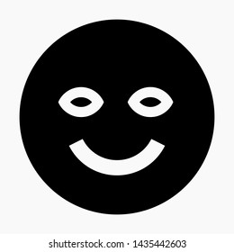 Smile iconisolated minimal single flat linear icon for application and info-graphic.