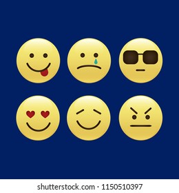 smile icons. emoji. emoticons