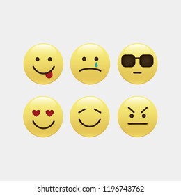 smile icons. emoji. emoticons