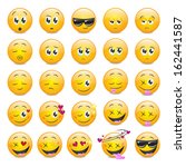 Smile Icons Set - Isolated On White Background - Vector Illustration, Graphic Design Editable For Your Design