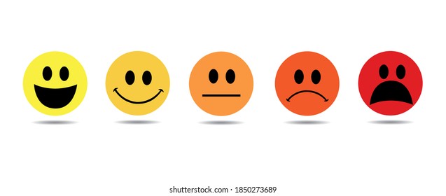 Smile icons set vector illustration