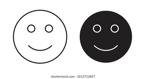 Smile icons. thin line vector icons
