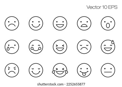 Smile icons Vector in white background