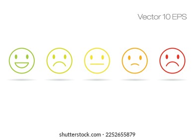 Smile icons Vector in white background