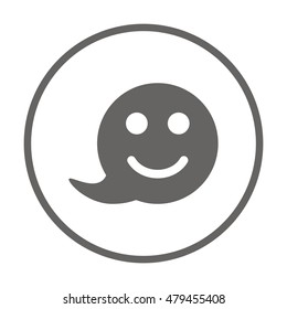  Smile icon,vector.  Flat design.