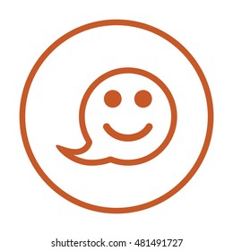  Smile icon,vector.  Flat design.