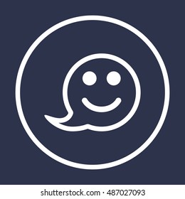  Smile icon,vector.  Flat design.