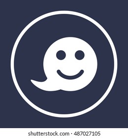  Smile icon,vector.  Flat design.
