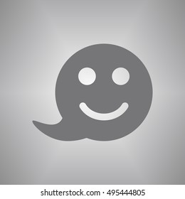  Smile icon,vector.  Flat design.