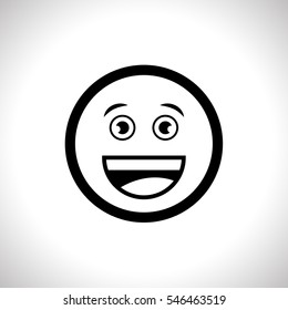 Smile Icon,vector illustration.Trendy flat style.Happy face symbol for:web site and app, logo,ui and print material.Emotion suitable for infographics,and social media