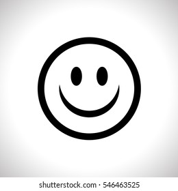 Smile Icon,vector illustration.Trendy flat style.Happy face symbol for:web site and app, logo,ui and print material.Emotion suitable for infographics,and social media