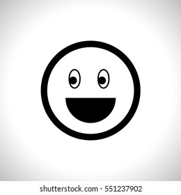 Smile Icon,vector illustration.Trendy flat style.Happy face symbol for:web site and app, logo,ui and print material.Emotion suitable for infographics,and social media
