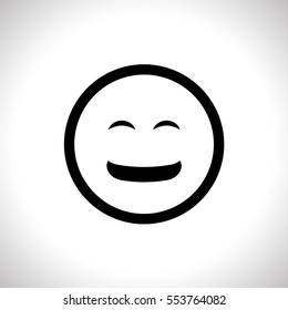 Smile Icon,vector illustration.Trendy flat style.Happy face symbol for:web site and app, logo,ui and print material.Emotion suitable for infographics,and social media