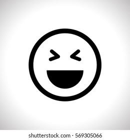 Smile Icon,vector illustration.Trendy flat style.Happy face symbol for:web site and app, logo,ui and print materials.Emotion suitable for infographics,and social media