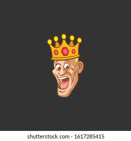 smile king vector illustration cartoon