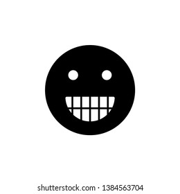 Smile / Laugh Emoticon Icon Vector - Vector