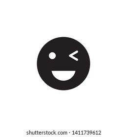 Smile / Laugh Emoticon Icon Vector - Vector