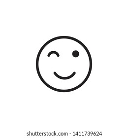 Smile / Laugh Emoticon Icon Vector - Vector