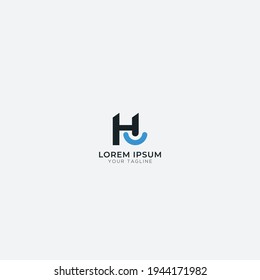 Lächeln und Buchstabe H Logo, Monogramm, moderne Vektorgrafik