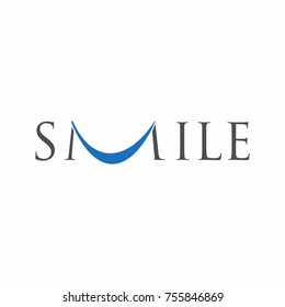 Smile Letter with Lips Icon Logo Vector