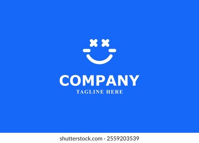 smile and letter x logo