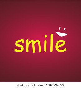 smile. Life quote with modern background vector illustration