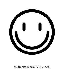smile line icon vector
