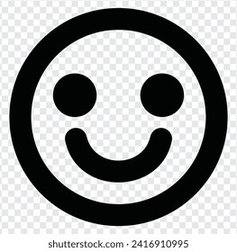 smile line icon. Smile icon vector. Face emoticon sign