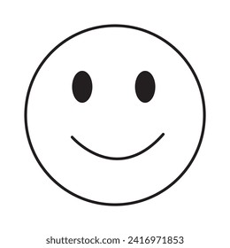 smile line icon. Smile icon vector. Face emoticon sign,eps10