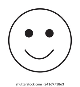smile line icon. Smile icon vector. Face emoticon sign,eps10