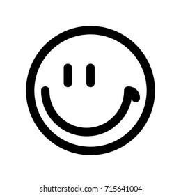Smile line vector icon