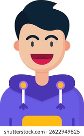 Design de ícone de vetor Linha de sorriso