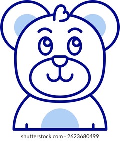 Design de ícone de vetor Linha de sorriso