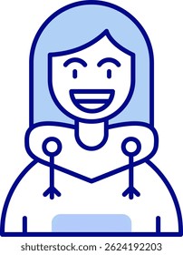 Línea de sonrisa Vector Icon Design