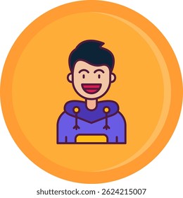 Smile Line vector Icon Design