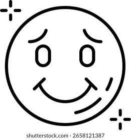 Línea de sonrisa Vector Icon Design