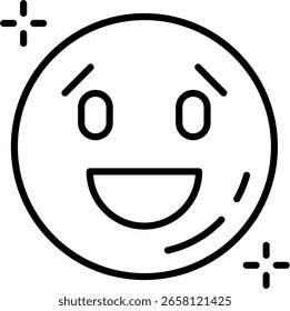Línea de sonrisa Vector Icon Design