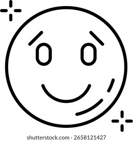 Línea de sonrisa Vector Icon Design