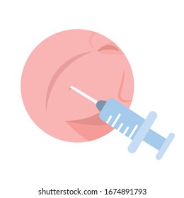 líneas sonoras rejuvenecimiento del relleno dérmico de ácido hialurónico inyección procedimientos médicos cosméticos para la medicina estética de la piel facial tratamiento antienvejecimiento concepto de ilustración vectorial