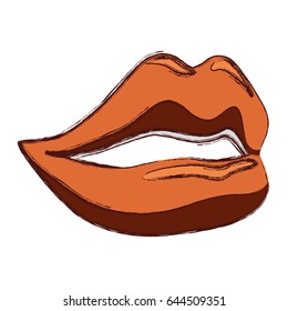 smile lips gesture