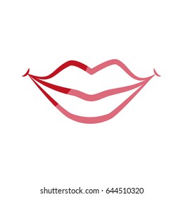 smile lips gesture