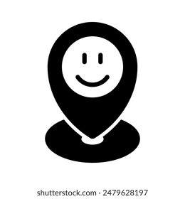 sonrisa ubicación icono Vector diseño ilustración Plantilla en estilo de moda