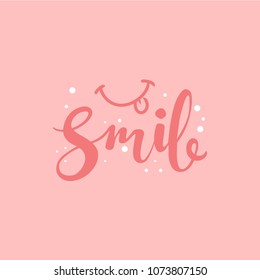 smile logo with lips vector illustration