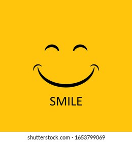 Smile Logo. Smiling face vector template Design in color background.