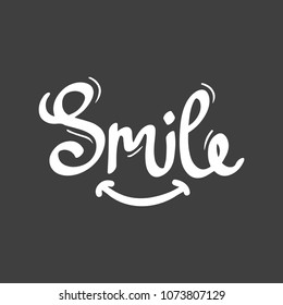 smile logo typography vector illustration