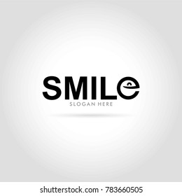 Smile Logo Typography Vector Illustration