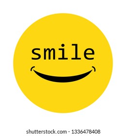 smile logo vector. Smiling emoticon vector logo 
