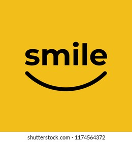 Smile Logo Vector Template. Smile icon vector