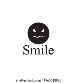 Smile logo in yellow background vector